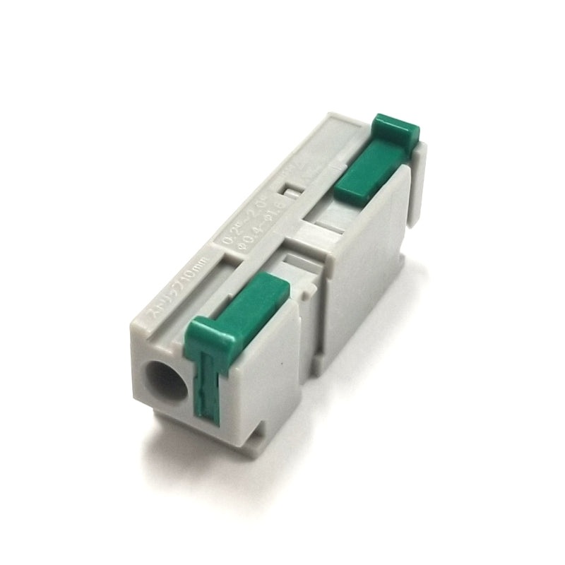 Sato Parts # ML-7000-G ~ GREEN Button, Single Screwless Side Stackable Terminal Block