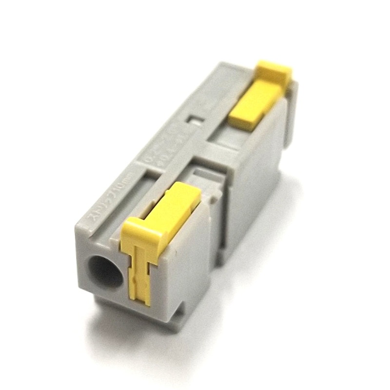 Sato Parts # ML-7000-Y ~ YELLOW Button, Single Screwless Side Stackable Terminal Block