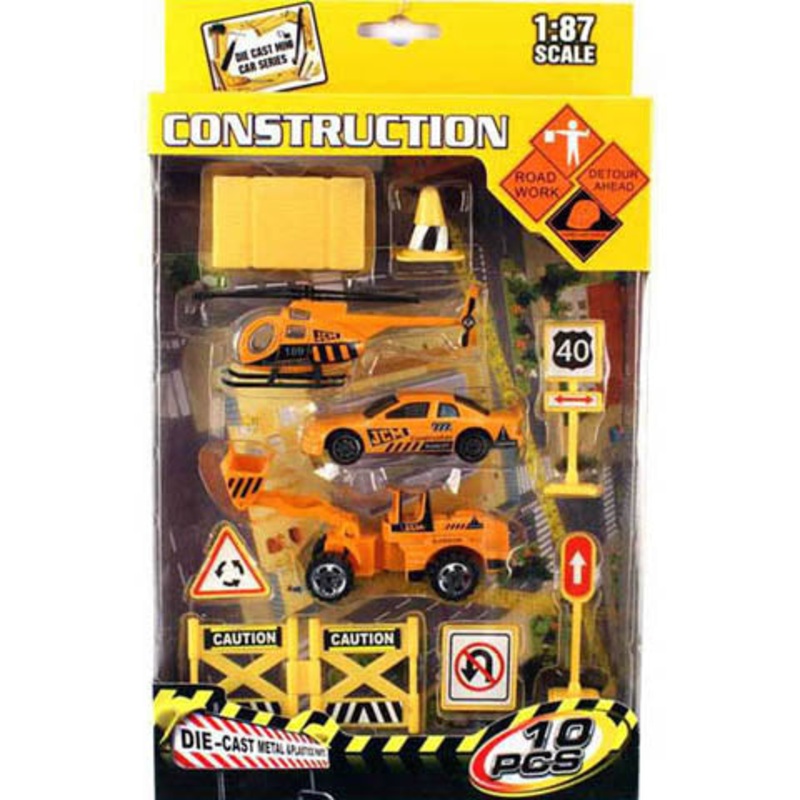 01048 – CONSTRUCTION PLAY SET 10PCS DIE CAST