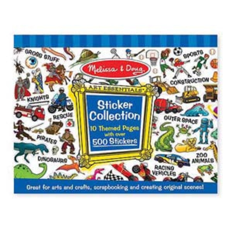 14246 – STICKER COLLECTION-BLUE 10 THEMED PAGES W/500+ STICKERS