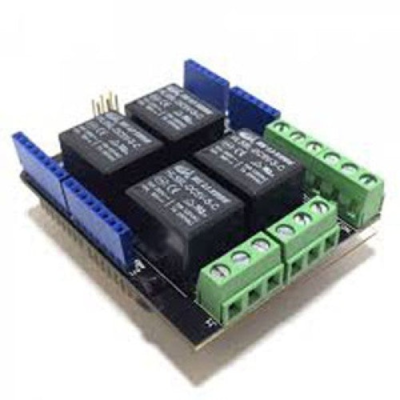 1813-RA1A – 4 RELAY SHIELD  COMPATIBLE WITH ARDUINO