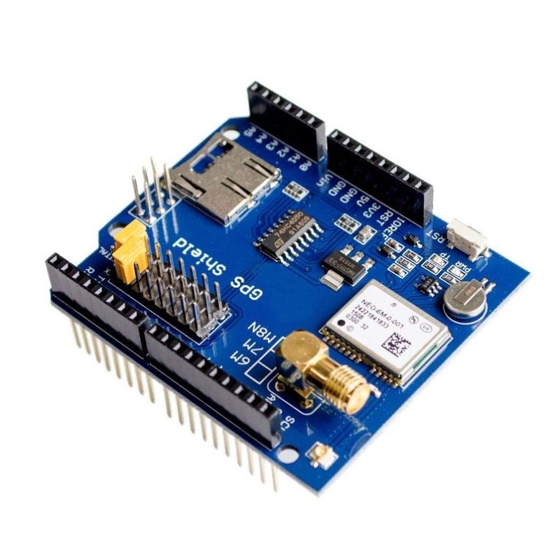 ARDGP-011070 – GPS SHIELD WITH ANTENNS NEO 6M W/SD CARD SLOT 3.3/5V IO SERIAL