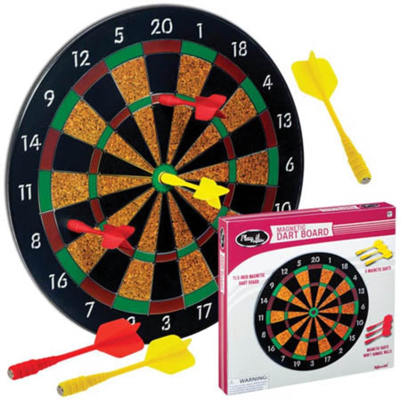 3121 – DART BOARD MAGNETIC 11.5INCH WITH 6 MAGNETIC DARTS