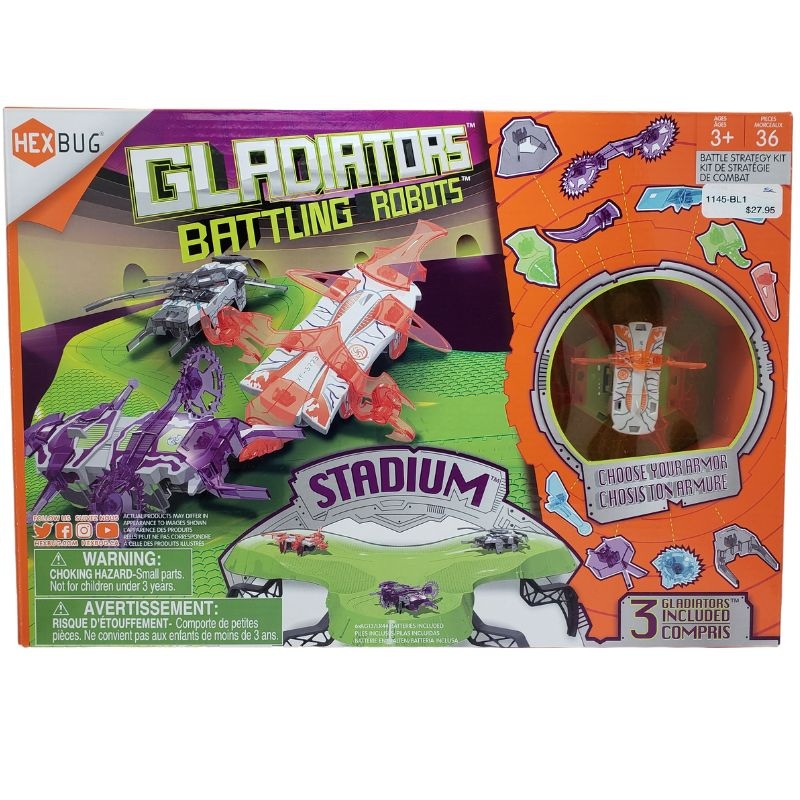 416-5396 – HEXBUG GLADIATORS BATTLE STADIUM 3 GLADIATORS INCLUDED