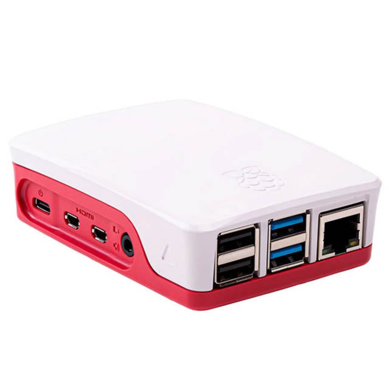 1661 – RASPBERRY PI4 CASE RED/WHITE