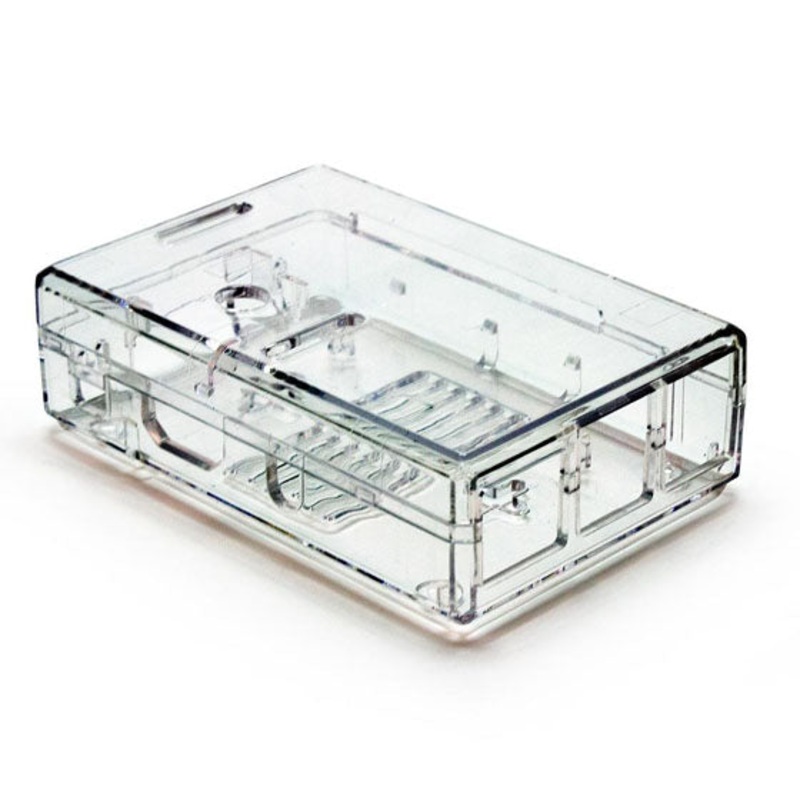83-17540 – RASPBERRY PI 3 2 AND B+ ENCLOSURE CLEAR PLASTIC TOOLLESS