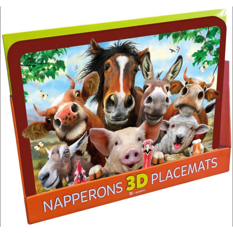 8901-0591 – PLACEMAT 3D HOME FARM ASSORTED
