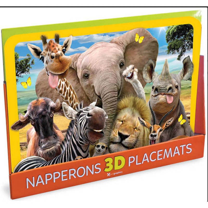 8901-0592 – PLACEMAT 3D WILDLIFE ASSORTED
