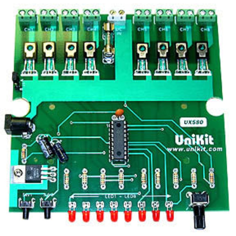 UK580 – LIGHT CHASER 8-CH 20-PGM – ASSLD ASSEMBLED