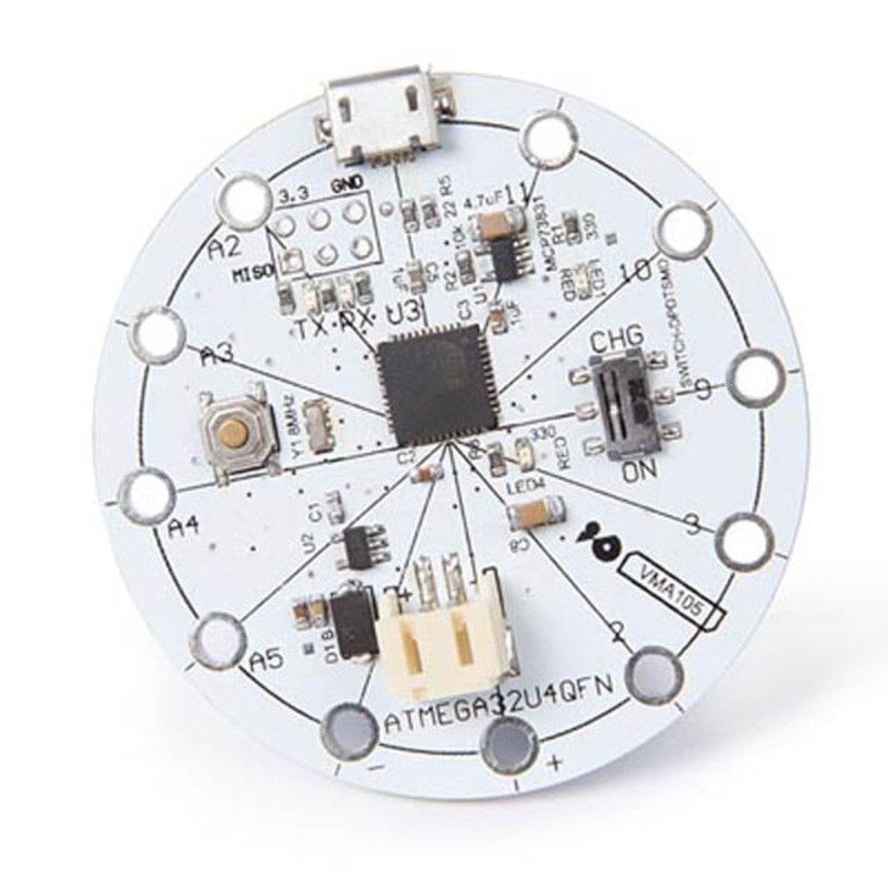 VMA105 – ATMEGA32U4 WEARABLE DEVLOPMENT BOARD ARDUINO LILYPAD COMPATIBLE