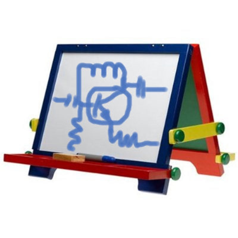 1284 – TABLETOP EASEL INCLUDES CHALK MARKER AND ERAS