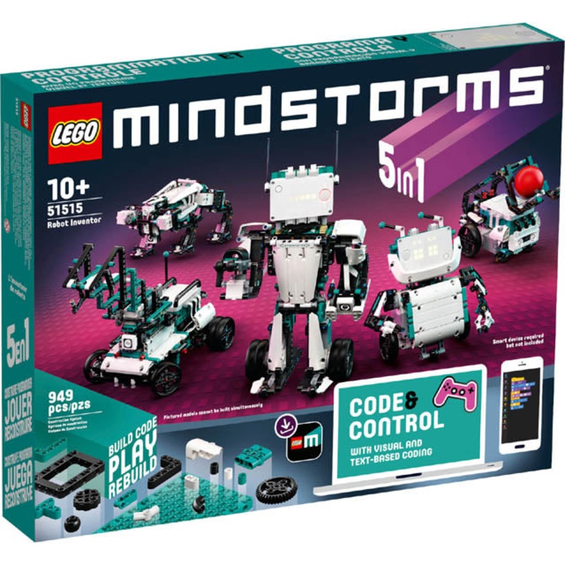51515 – MINDSTORMS ROBOT INVENTOR V39 5 IN 1 SET 946 PCS 14IN TALL