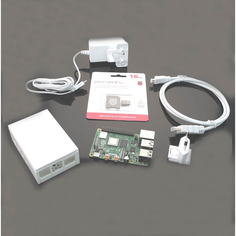 66AH6856 – RASPBERRY PI4 B STARTER KIT 4GB 16GB MSD W/NOOBES PWR SUPP CASE