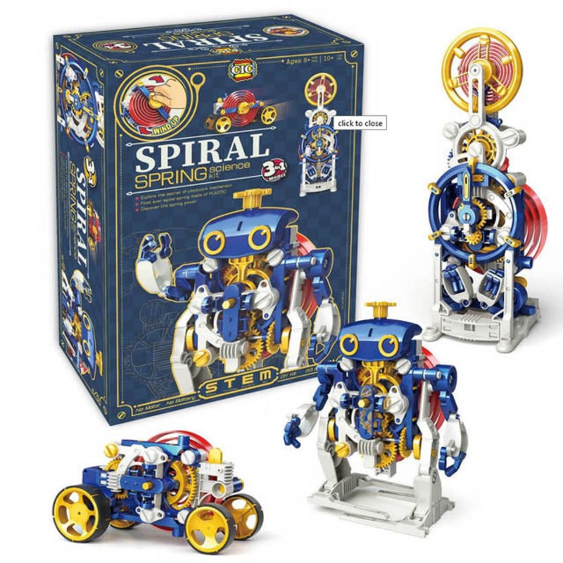 CIC21-730 – SPIRAL SPRING SCIENCE KIT 3 IN 1 WIND UP 133PC/SET