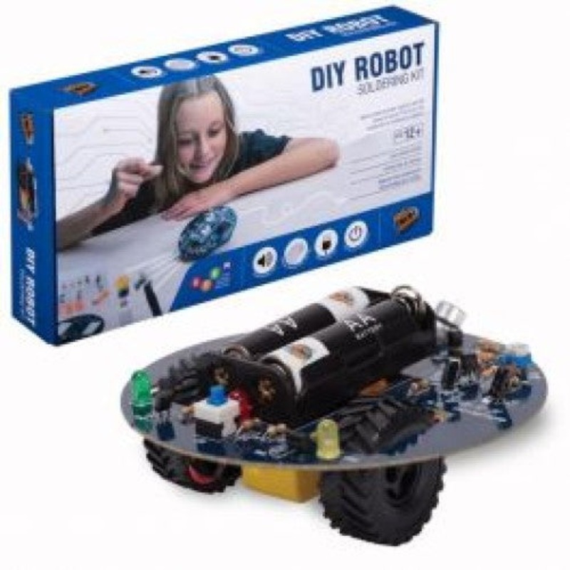 HJ-0602 – DIY ROBOT COMBO WITH SOLDERING IRON SOUND SENSING ROBOT