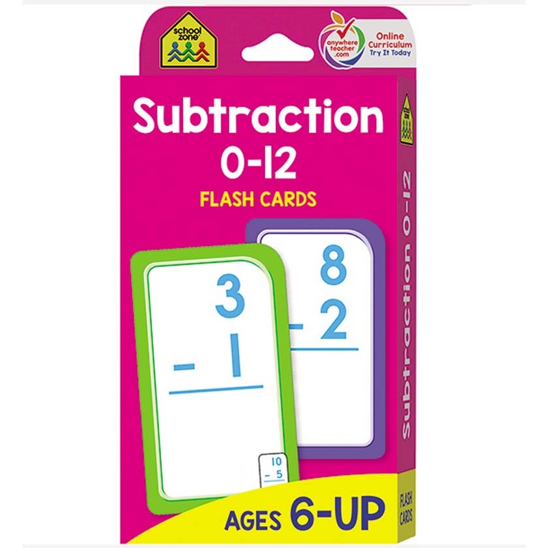 ISBN 13:978-0-938256-92-2 – SUBTRACTION FLASH CARDS