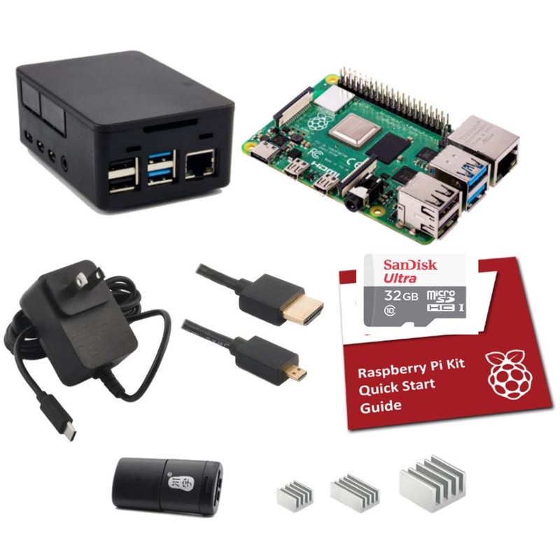 K2B-1349-2GB – RASPBERRY PI4 B STARTER KIT 2GB WITH 32GB MICROSD RASPBIAN CAR