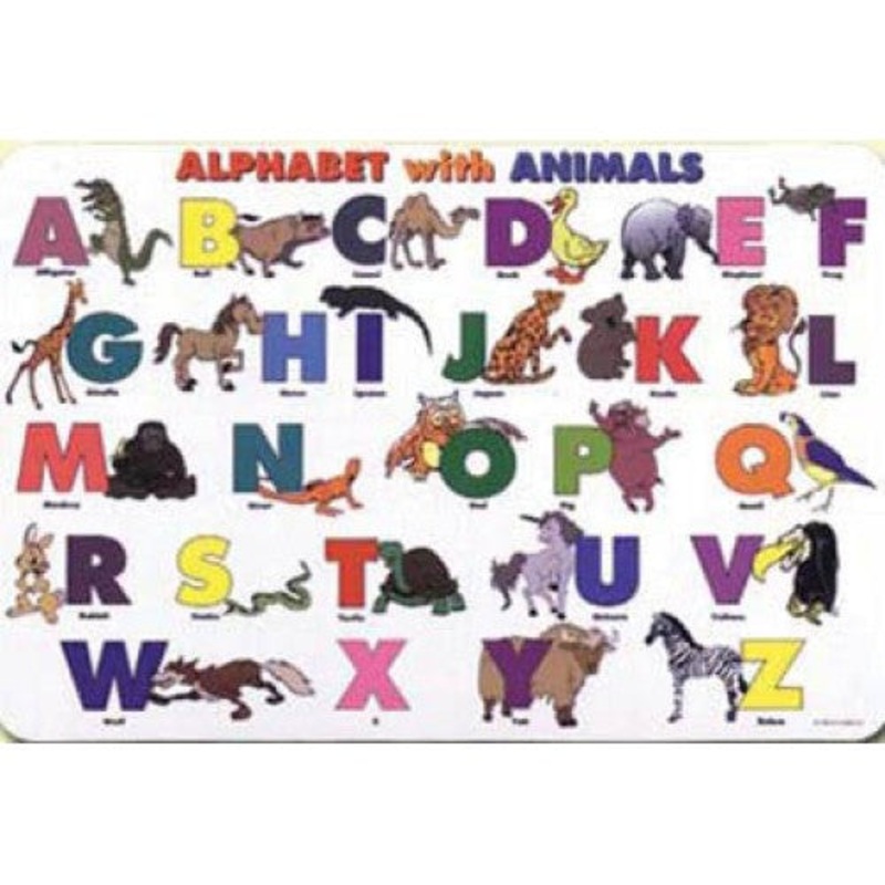PLP-ABC-1 – PLACEMAT ALPHABET WITH ANIMALS
