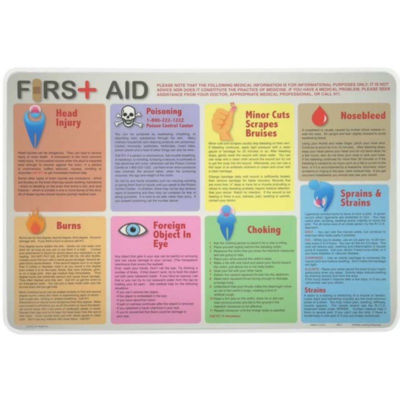PLP-AID-1 – PLACEMAT FIRST-AID