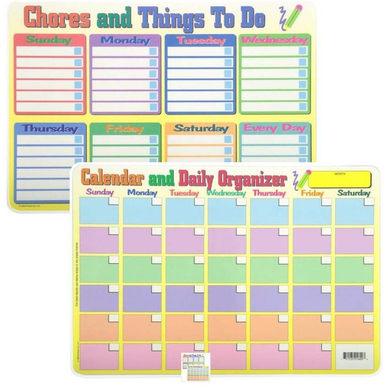PLP-CAL-1 – PLACEMAT CALENDER AND DAILY ORGANIZER CHORES AND THINGS TO DO