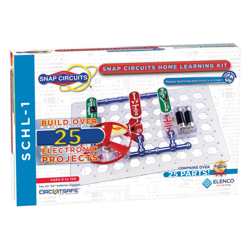 SCHL-1 – SNAP CIRCUITS HOME LEARNING KIT BUILD 25+ ELECTRONIC PROJECTS (12 pcs/pkg)
