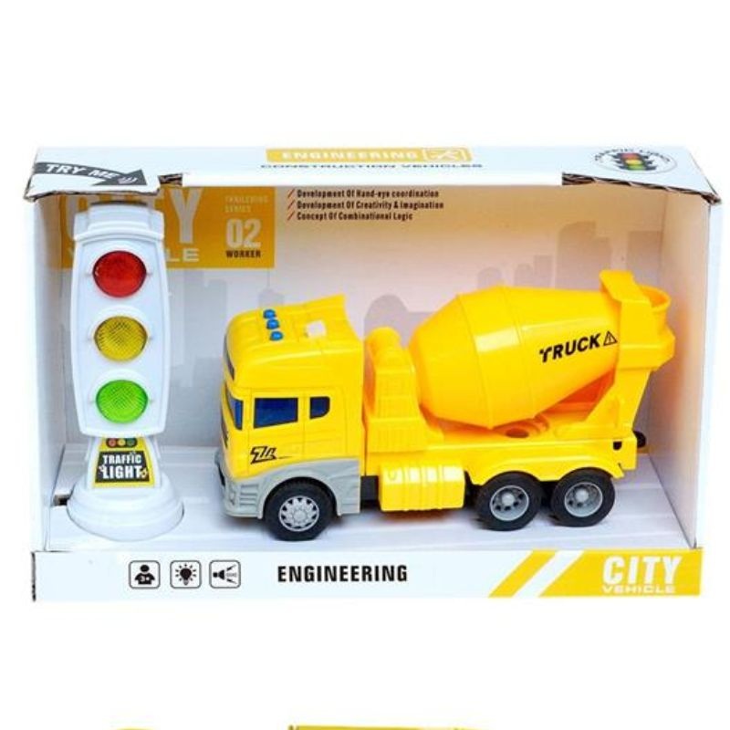 01652 – FRICTION CONSTRUCTION TRUCK W/SOUND AND LIGHT (BATT INCL)