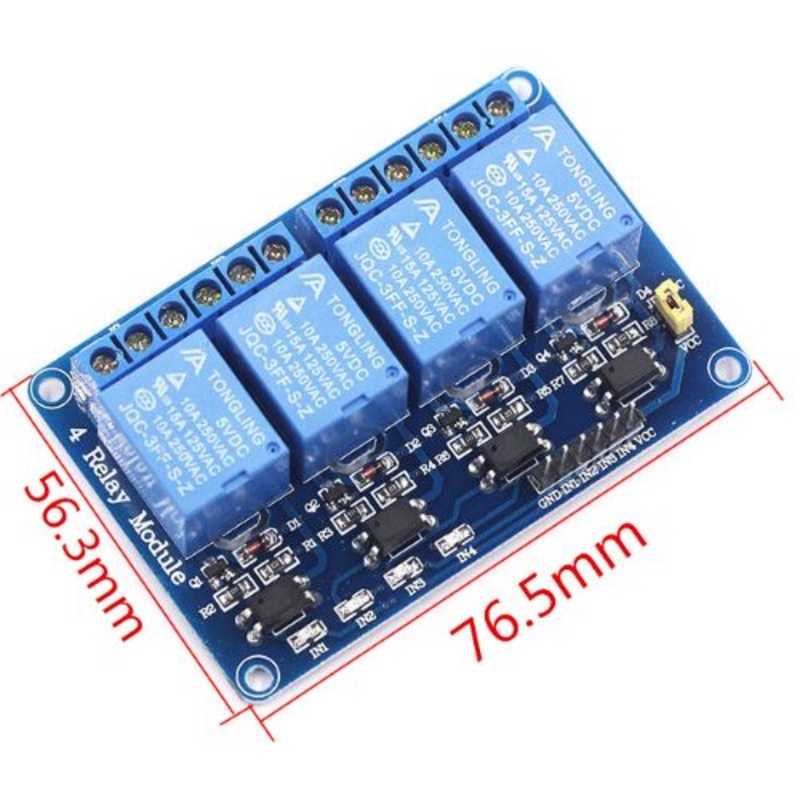 1814-JC1AA – RELAY MODULE 4 CHANNEL INTERFACE MODULE 5V INPUT