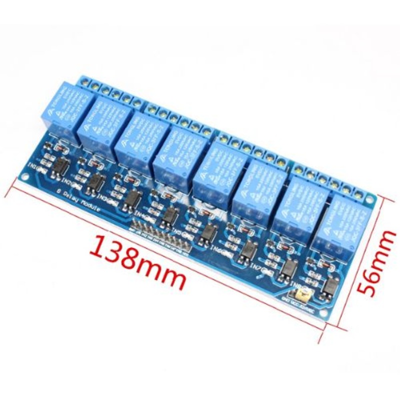 1814-JC2 – RELAY MODULE 8 CHANNEL IP 5VDC 10A WITH DRIVER