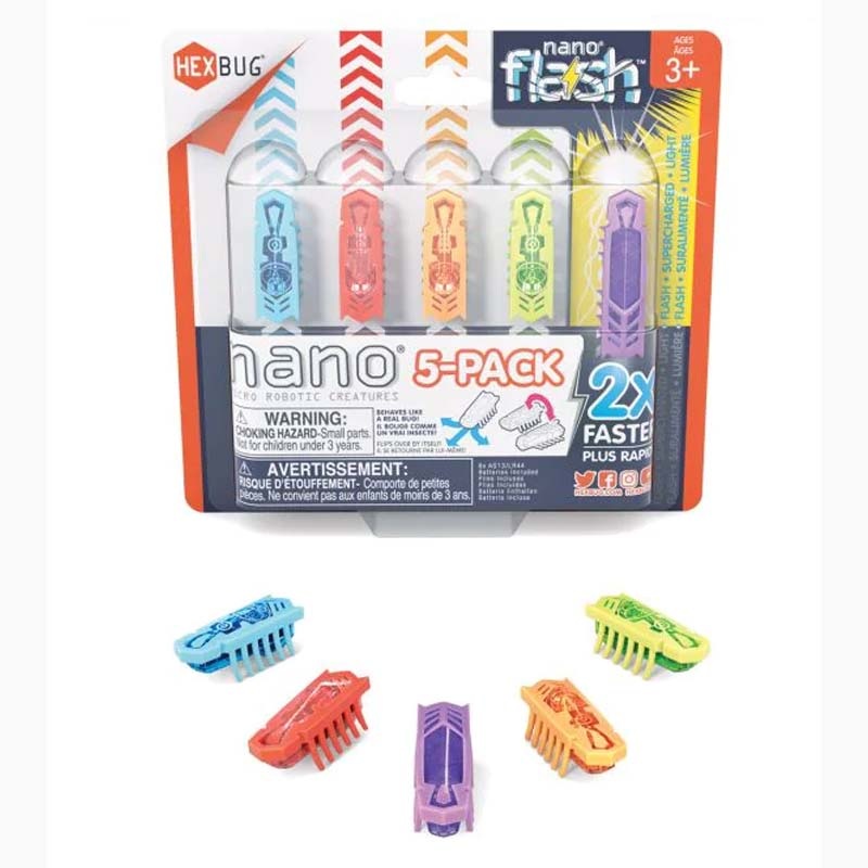 433-6983 – HEXBUG NANO 5-PACK ASSORTED COLOURS WITH LIGHT