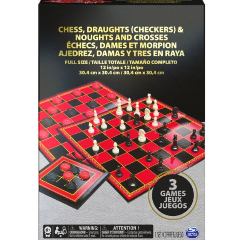 SML6033146 – CHESS/CHECKERS(+TIC/TAC/TOE) BASIC BOARD