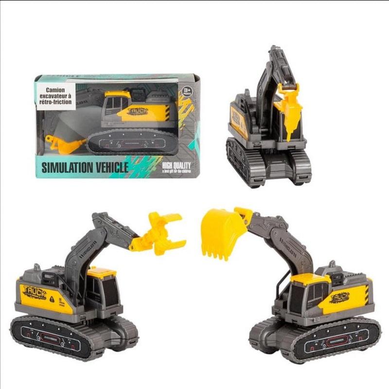 01242 – CONSTRUCTION EXCAVATOR TRUCK W/FRICTION ACTION ASSORTED STYLE