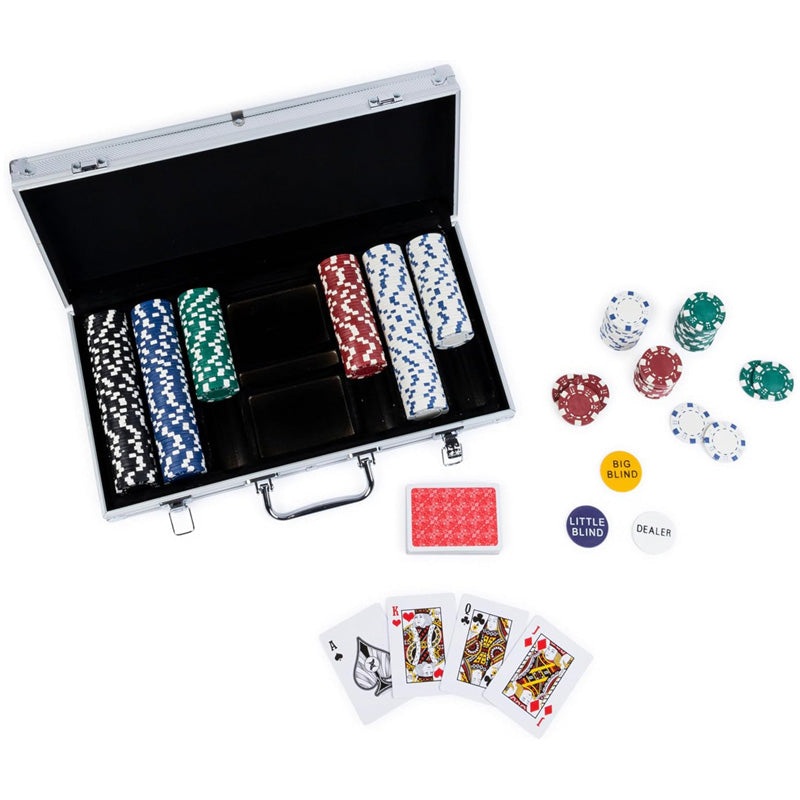 13995PV – POKER SET W/300 CHIPS ALUMINUM CASE 1 DECK OF CARDS