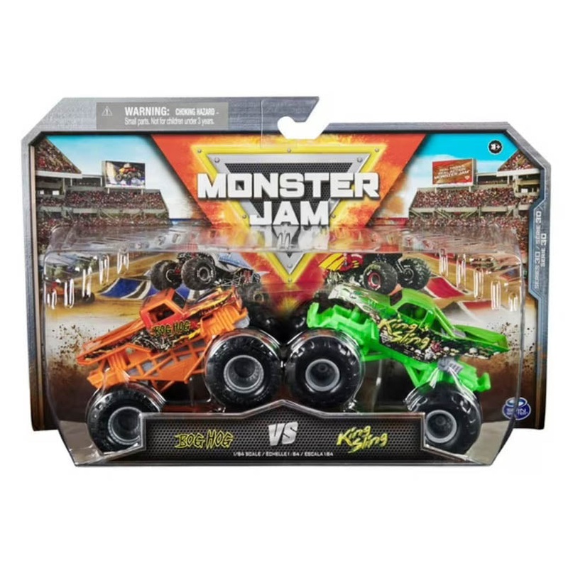 20148544 – MONSTER JAM TRUCKS 1:64 SCALE BOGHOG VS KING SLING 2PACK