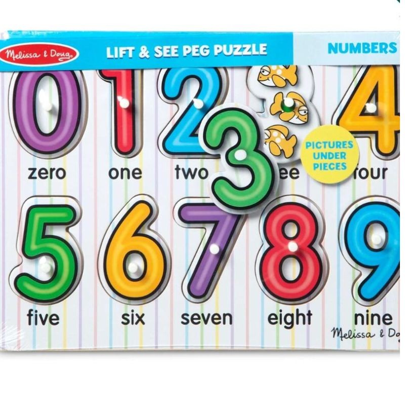 3273 – NUMBER PEG PUZZLE LIFT AND SEE PEG PUZZLE