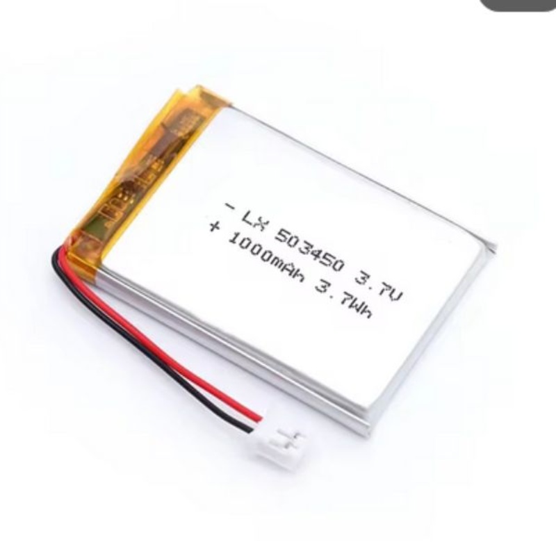 503450 – BATTERY LIPO 3.7V 1000MAH JST2.0 2PIN CONNECTOR RECHARGEABLE