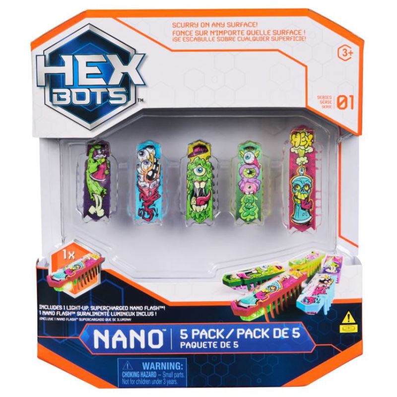 6071520 – HEXBOT FLASH NANO 5PCS/PACK ASSORTED COLORS AND STYLES