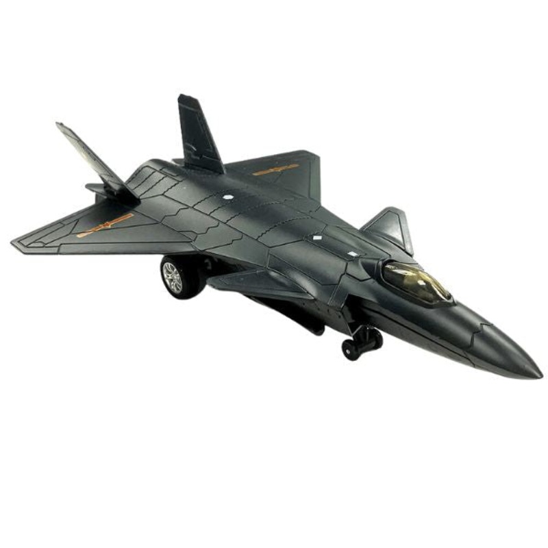 A2DBI 019 – DIE CAST OPTIC FIGHTER JET J-20 9IN  BLACK/GREY ASSORTED COLORS
