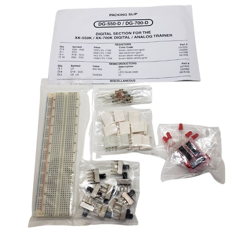 DG550D – DIGITAL KIT WITH BREADBOARD FOR XK-550K TRAINER