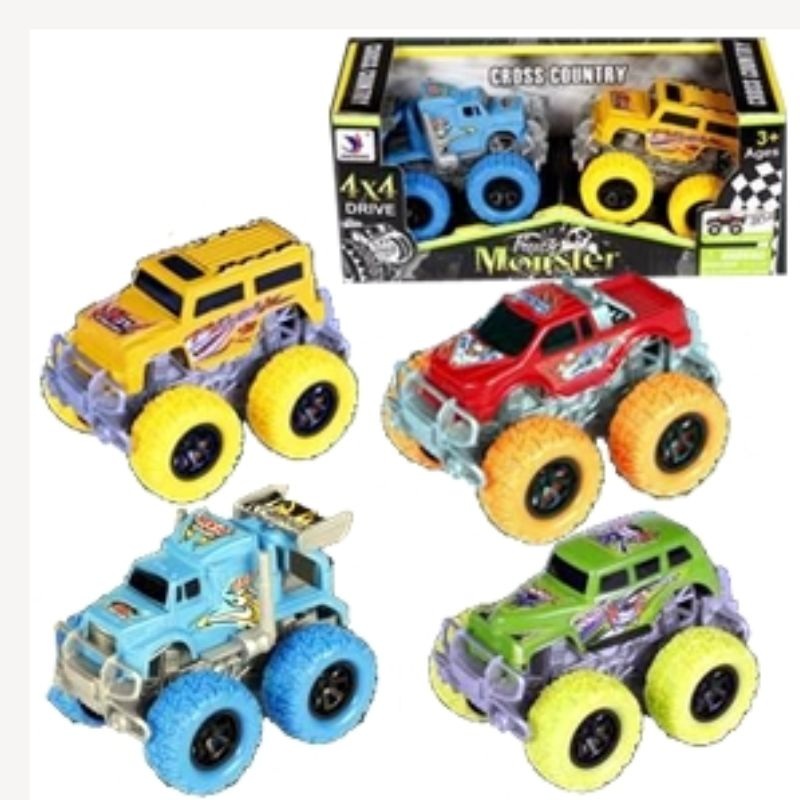 F9VIP129 – MONSTER TRUCKS SET 2PCS/PK ASSORTED COLORS