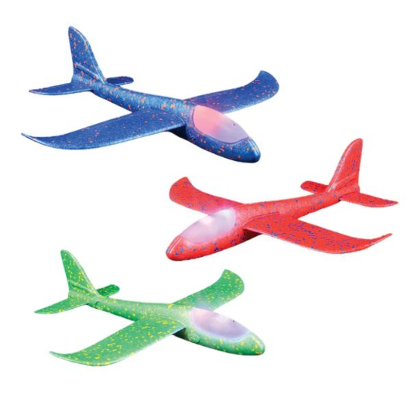 GD-LEDGL – LIGHT UP FOAM GLIDER(18IN) ASSORTED COLORS