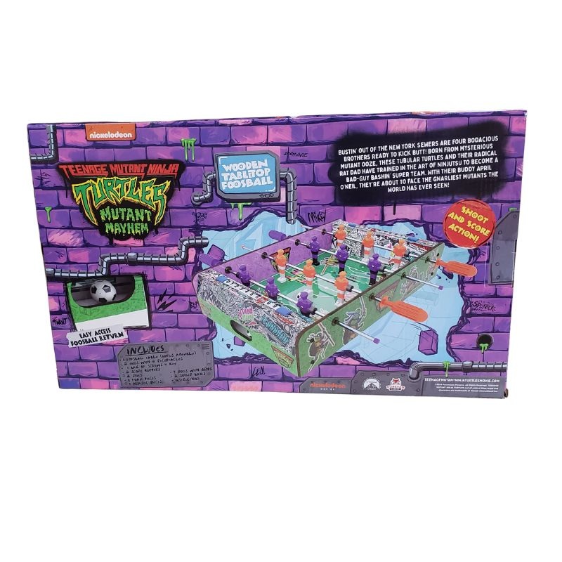 NT8524-01 – FOOSBALL TABLE WOODEN TEENAGE MUTANT NINJA SHOOT AND SCORE