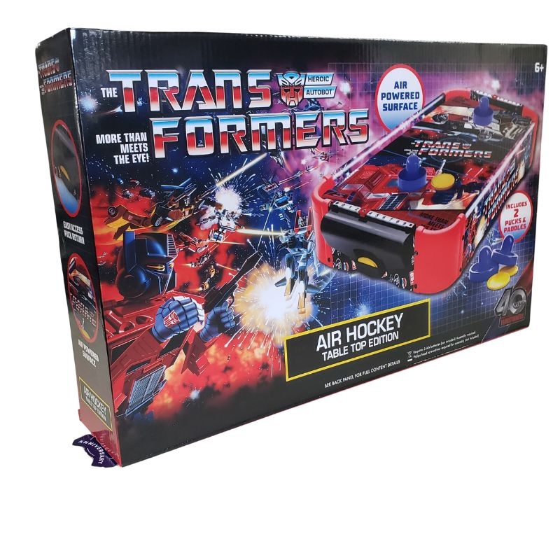 TF8521-01 – TRANSFORMERS AIR HOCKEY TABLE TOP INCLUDES 2 PUCKS AND PADDLES