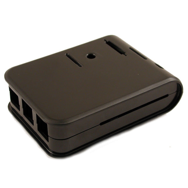 1593HAMPI3BK – RASPBERRY PI 3 2 AND B+ ENCLOSURE BLACK PLASTIC