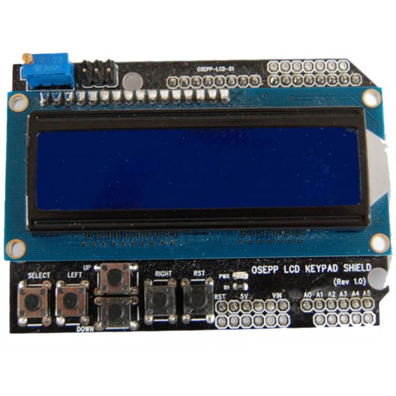 16X2SHD-01 – LCD DISPLAY AND KEYPAD SHIELD 16X2 COMPATIBLE WITH ARDUINO BOARD