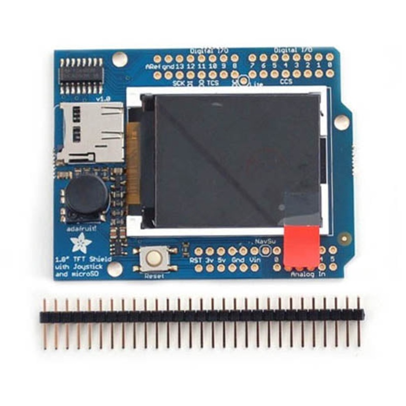 802 – ADAFRUIT 18IN COLOR TFT SHIELD W/MICROSD SLOT AND JOYSTICK SWITCH