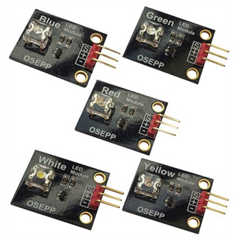 LEDMX-01 – LED MODULES ARDUINO COMPATIBLE RED GREEN BLUE YELLOW WHITE