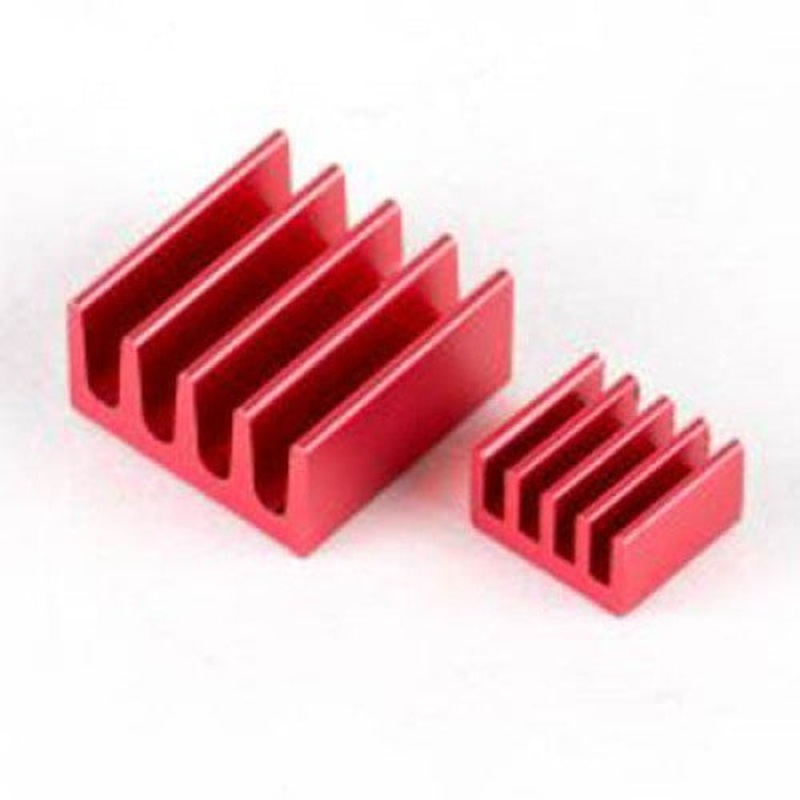RPIHS-01 – RASPBERRY PI 3/4 HEATSINK 2PCS/K 9X9X5MM AND 14X14X7MM