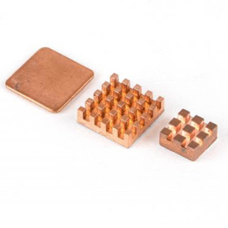 RPIHS-03 – RASPBERRY PI 3/4 HEATSINK 3PCS/K 9X9X4MM 14X14X4.5MM AND 15X15X2MMP